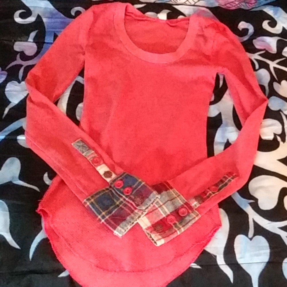 Free People plaid Cuffed Thermal(new)